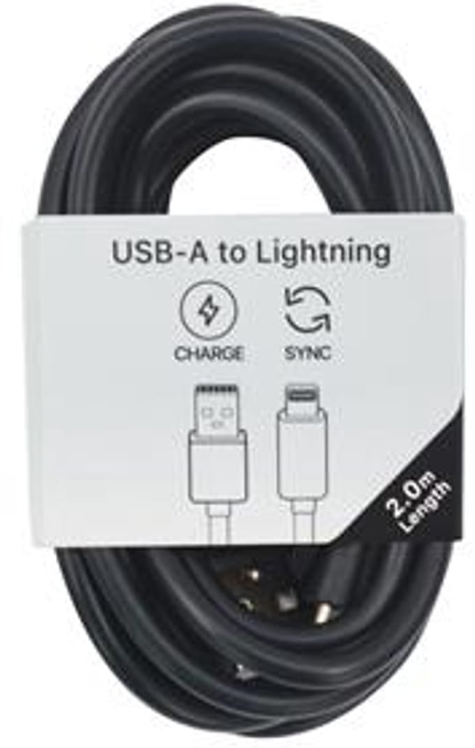 Musthavz to Go USB-A to Lightning Cable 2.0 meter, black