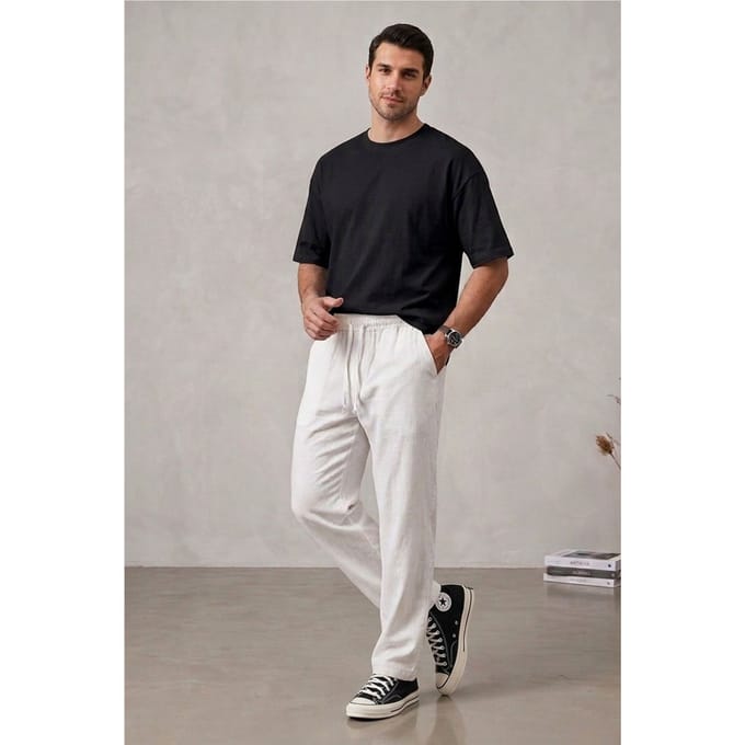 Heren Rechte Woven Broek