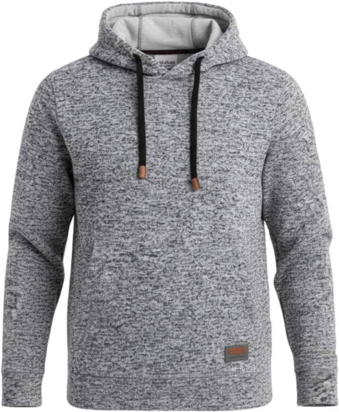 OMBRE Sweater - Regular Fit - Lange Mouw - Gemeleerd Donkergrijs M