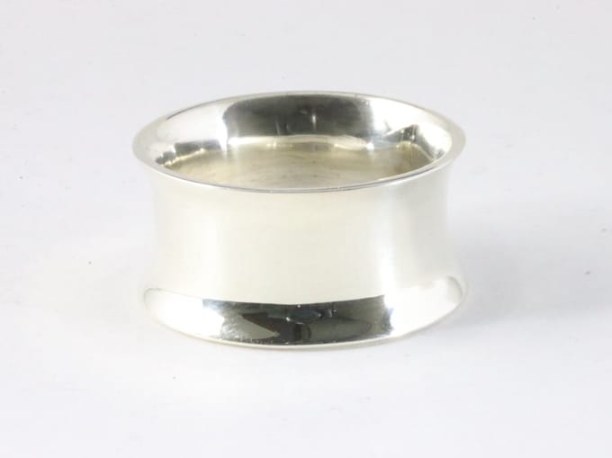 Brede gladde hoogglans zilveren ring - 12 mm - maat 19
