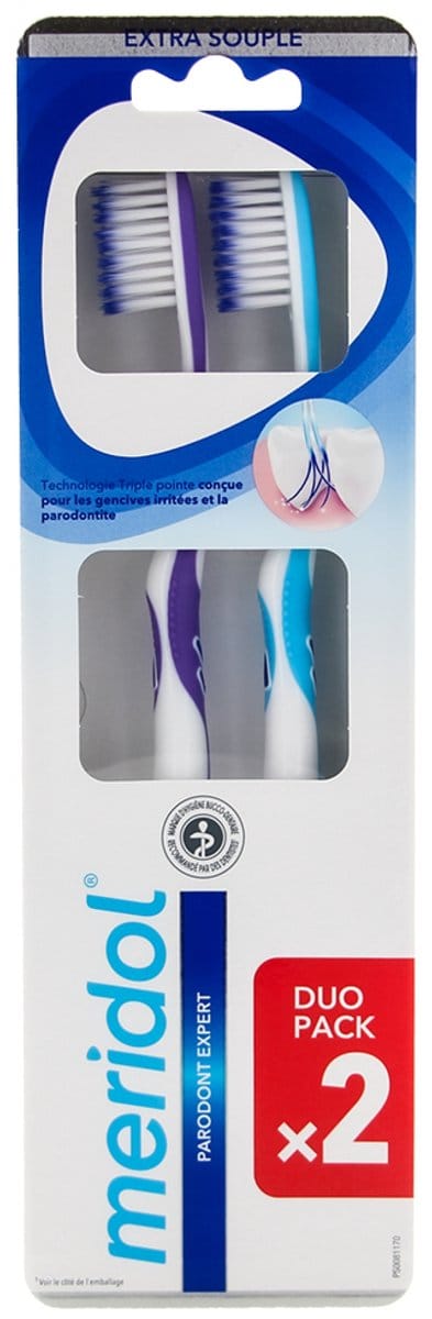 Meridol Parodont Expert Duo Pack Extra Zachte Tandenborstels (Kleur : Blauw)