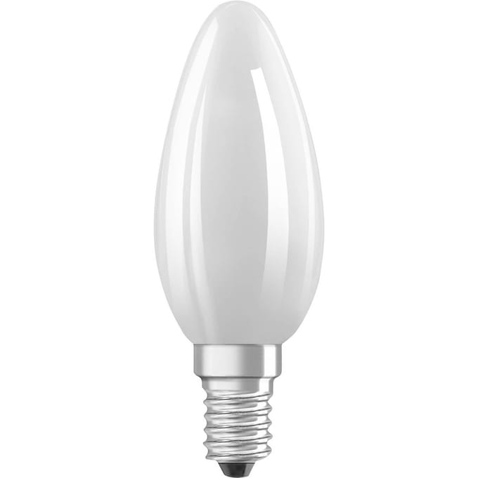 Osram LED Classic E14 Kaars Filament Mat 1.2W 255lm - 827 Zeer Warm Wit | Vervangt 25W