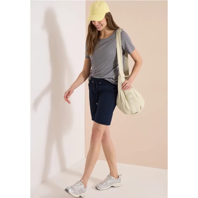 Seersucker shorts in effen kleuren