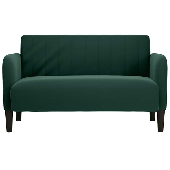 vidaXL - Loveseat - bank - 109 - cm - fluweel - donkergroen