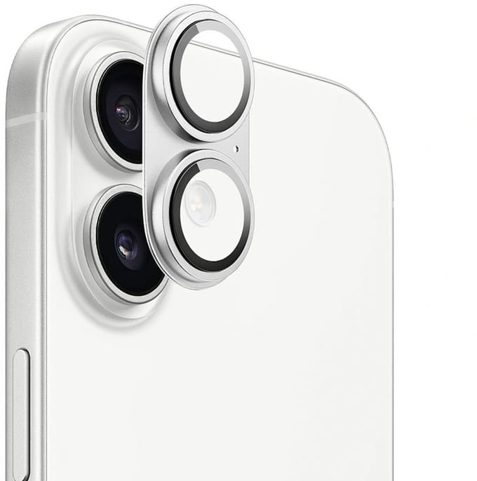 WiWU Camera Lens Protector geschikt voor iPhone 17 - 9H Gehard Glas & Aluminium - Camera Bescherming - Titanium