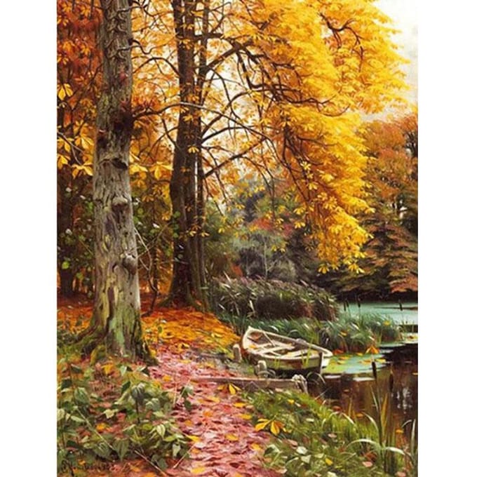 Peinture diamant 5D arbre, Kit de point de croix, broderie diamant 20X30CM black