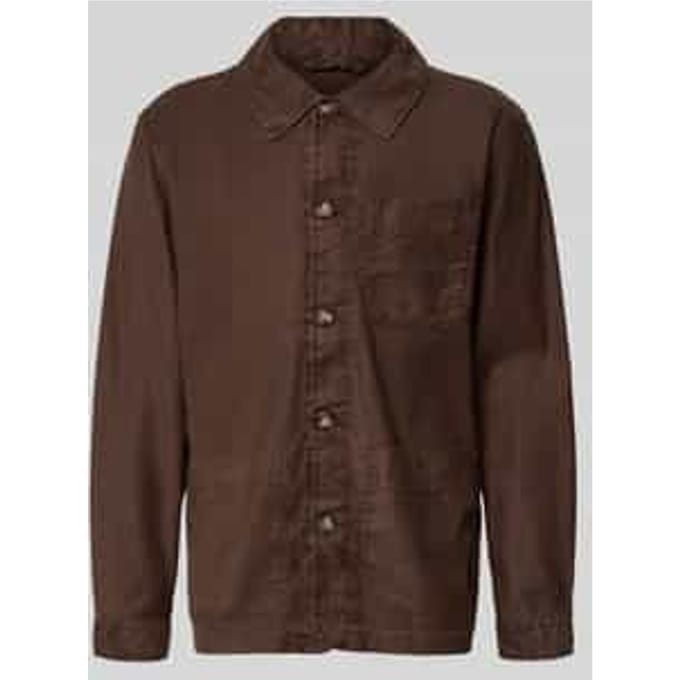 regular fit overshirt van linnenmix
