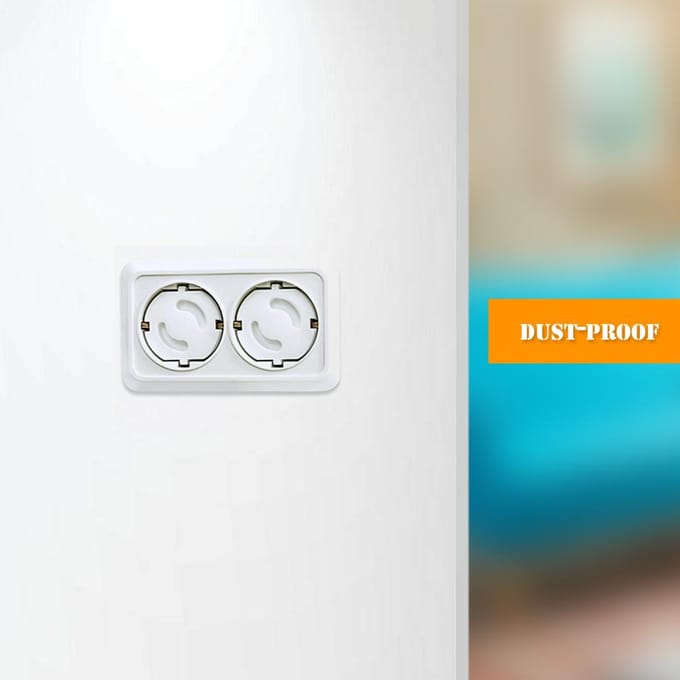 Lot de 20 caches de protection pour prises de courant murales blanc