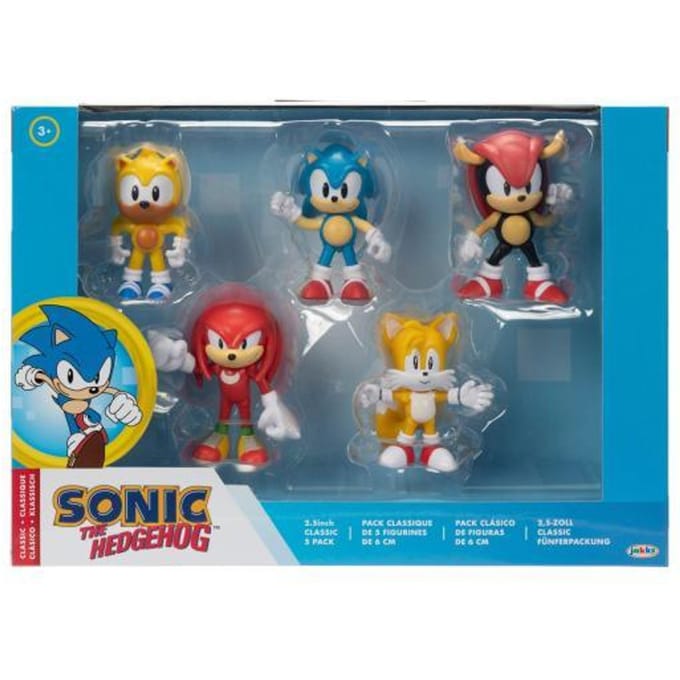 Sonic the Hedgehog Set met 5 Figuren van 6 Cm - Sonic - Knuckles - Ray - Tails - Mighty