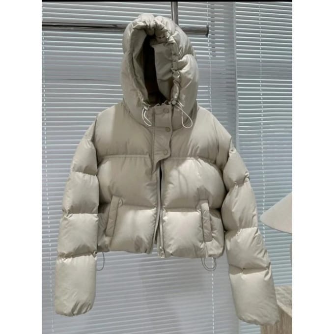 Winter Nieuw Koreaanse Versie Korte Thermische Donsjas Dames Verdikte Jas M black