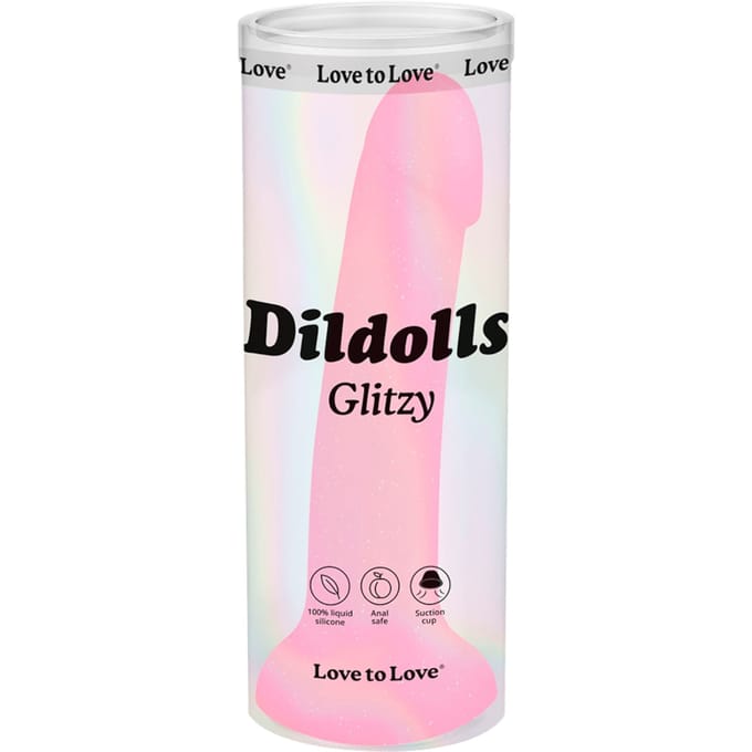Love to Love - Siliconen Dildo Glitzy - Roze Glitters