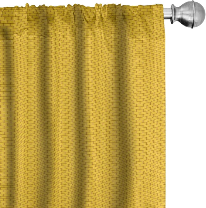 ABAKUHAUS Gordijnen baksteen – 2x75x225 cm – microvezel