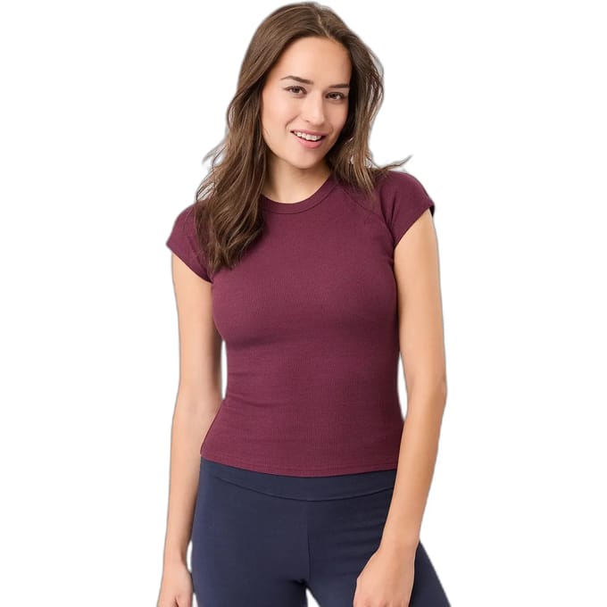Geribde slim-fit T-shirt voor vrouwen Mandala