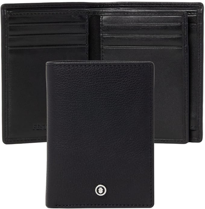 Card holder with flap Button