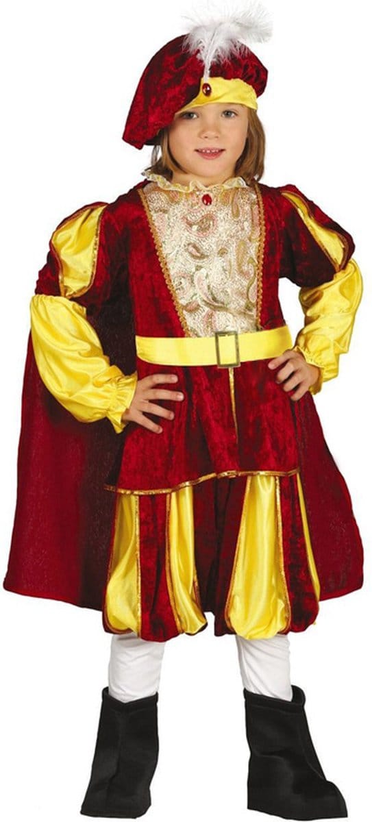 Fiestas Guirca Verkleed kostuum prins - middeleeuwen - voor kinderen - 5-delig 122/134