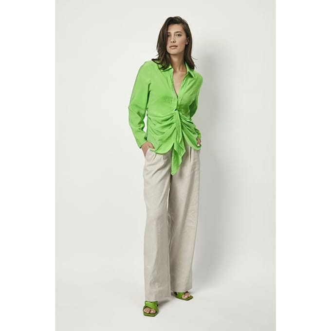 Dante6 Pansy Drapey Blouse Green Flare Größe: 36 | Blusen Outlet | Damen | Grün