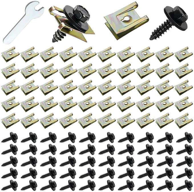 Solidchoice - Set van 100 Universele Auto Bouten en Schroeven voor Carrosserie