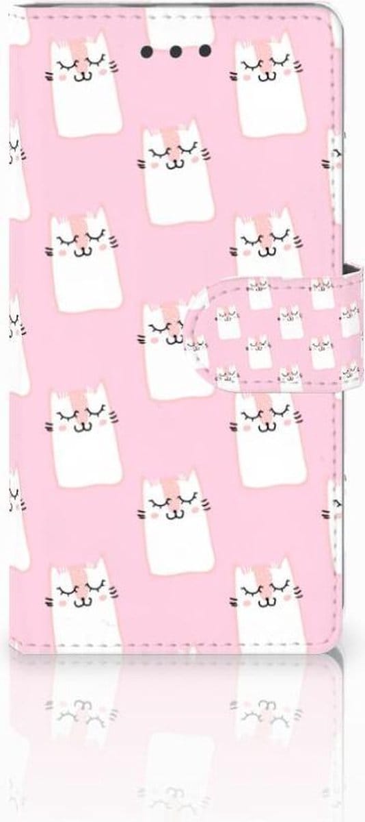 Huawei Ascend P8 Lite Telefoonhoesje met Pasjes Sleeping Cats
