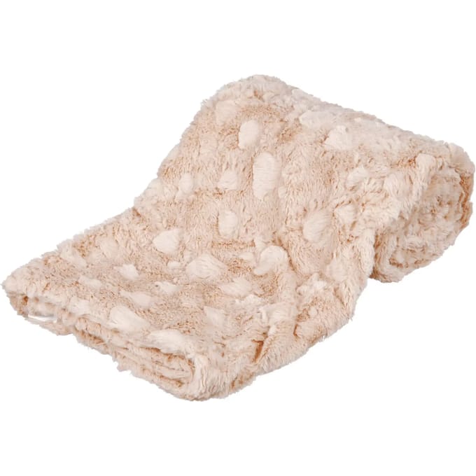 Trixie Cosy blanket structured soft plush 150 × 100 cm Beige