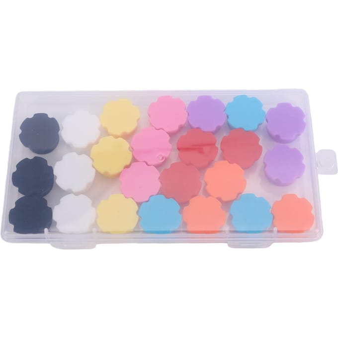 24 Pièces Bouchons de Flacons en Verre 3ml Couvercles Protecteurs en Silicone Réutilisables Étanches Poussière Preuve 8 Couleurs pour l'Organisation pink