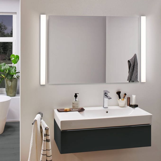 LED-spiegellamp Tova IP44 Tunable White 800lm 230V 8,7W dimbaar Chroom, Wit