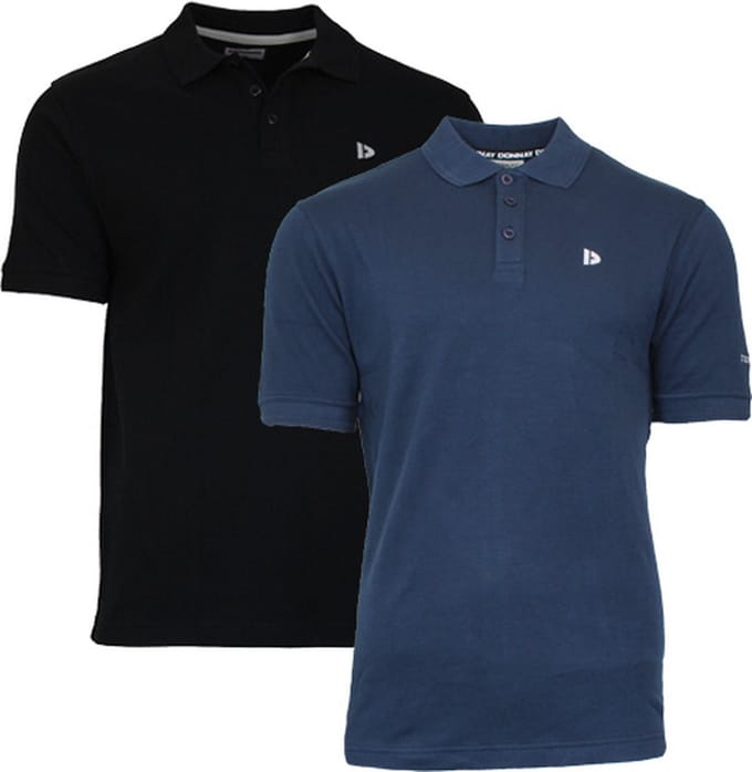 2-Pack Donnay - Polo (Noah) - Sportpolo - Heren - Black/Navy(919) - maat M