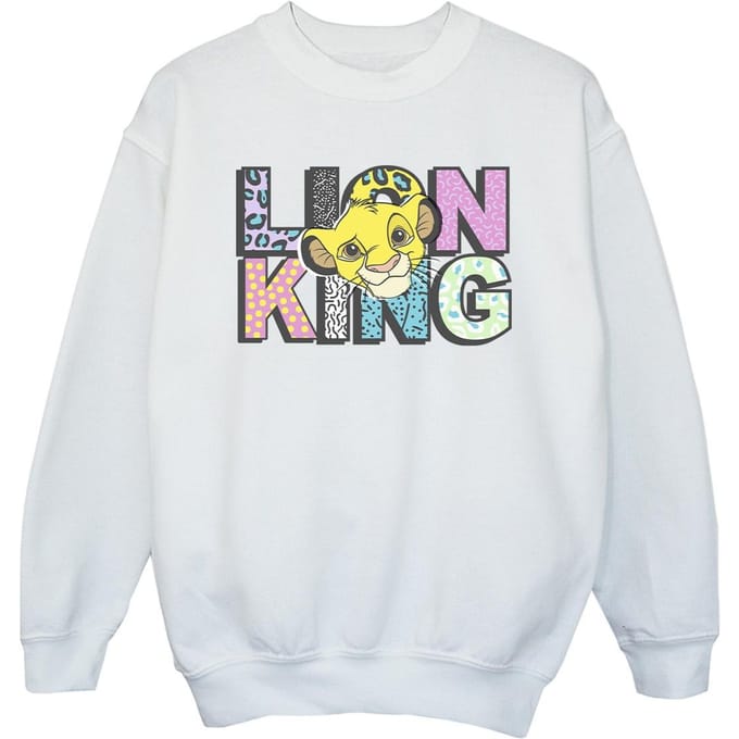 Disney Meisjes The Lion King Patroon Logo Sweatshirt (Wit)