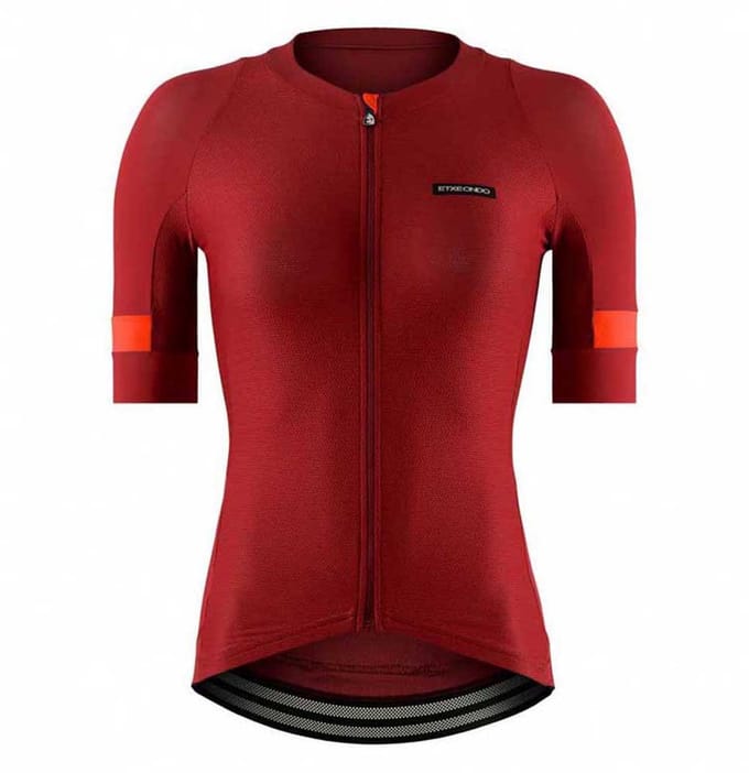 Etxeondo Mendia Korte Mouw Wielertrui Rood L Man