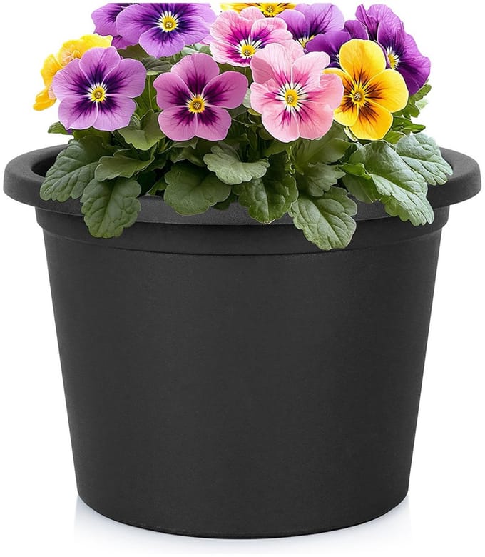 Vilde - Tuinpot - Rond - 27,5 cm - Zwart - Weerbestendig