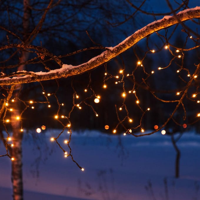 Markslöjd LED lichtgordijn Chrissline Extra, 100 LED's, 2.300 K