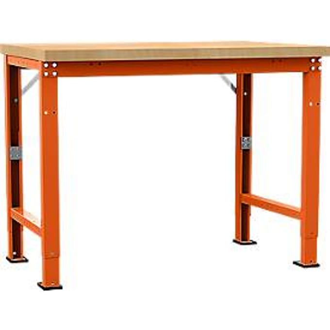 Manuflex WP6004.2001 Werkbank basismodule (b x d) 1250 mm x 700 mm Rood-oranje (RAL 2001)