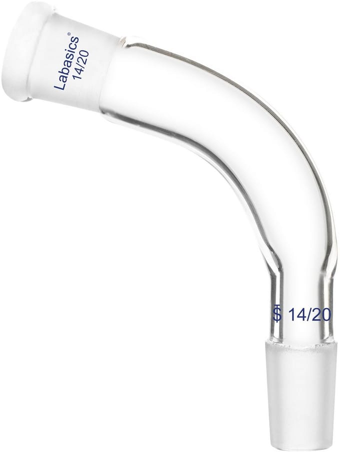 Glazen Destillateur Adapter 105 Bend met 14/20 Gewrichten
