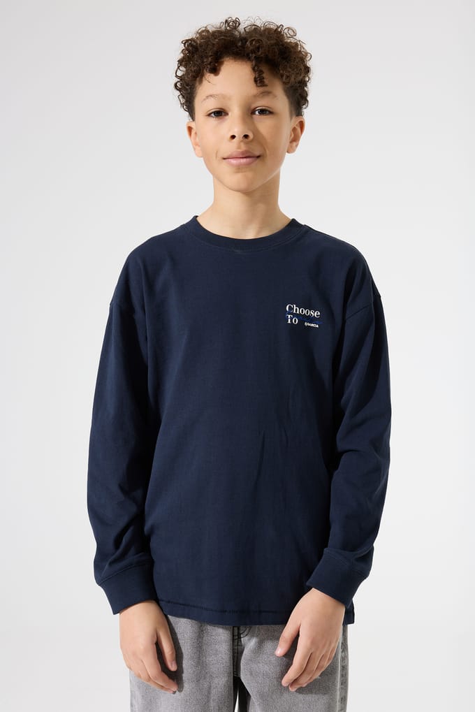 GARCIA Donkerblauwe longsleeve