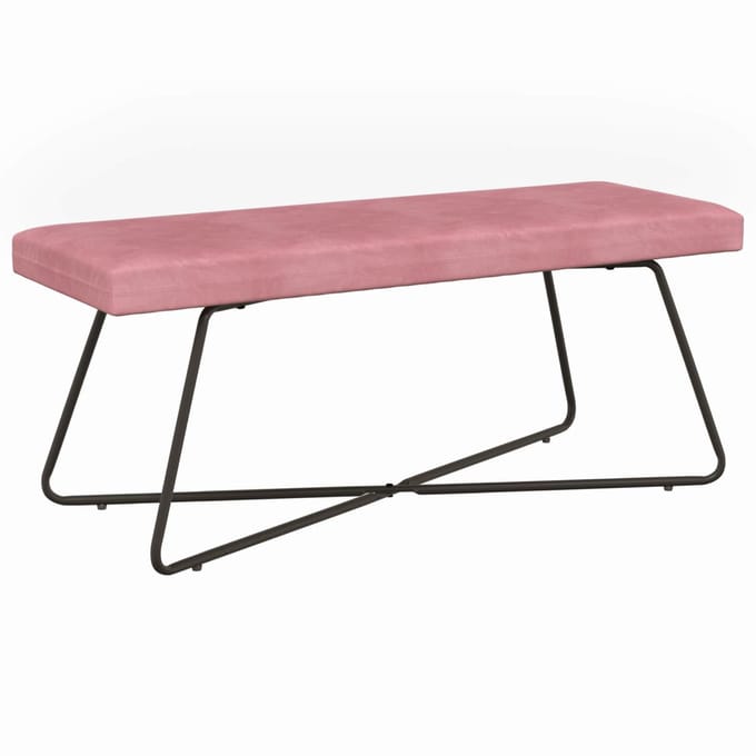 vidaXL - Bank - Roze - 110 - x - 40 - x - 45 - cm - fluweel