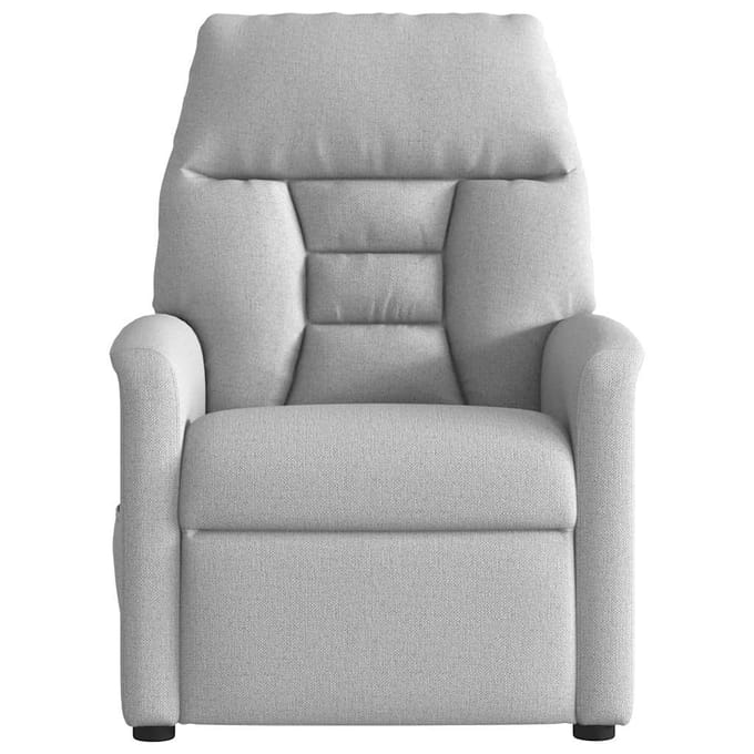 vidaXL - Fauteuil - verstelbaar - stof - wolk - grijs