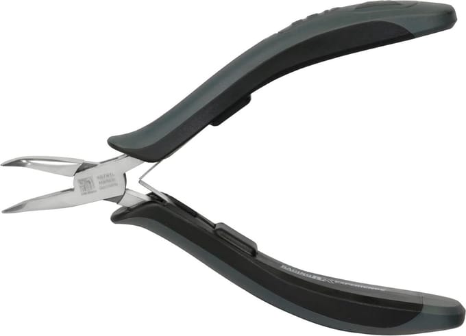 SW-Stahl 40791L elektronica-punttang 130 mm, gebogen RaceRX