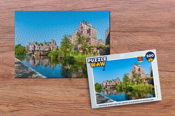 Puzzel Alkmaar - Nederland - Huizen - Legpuzzel - Puzzel 500 stukjes