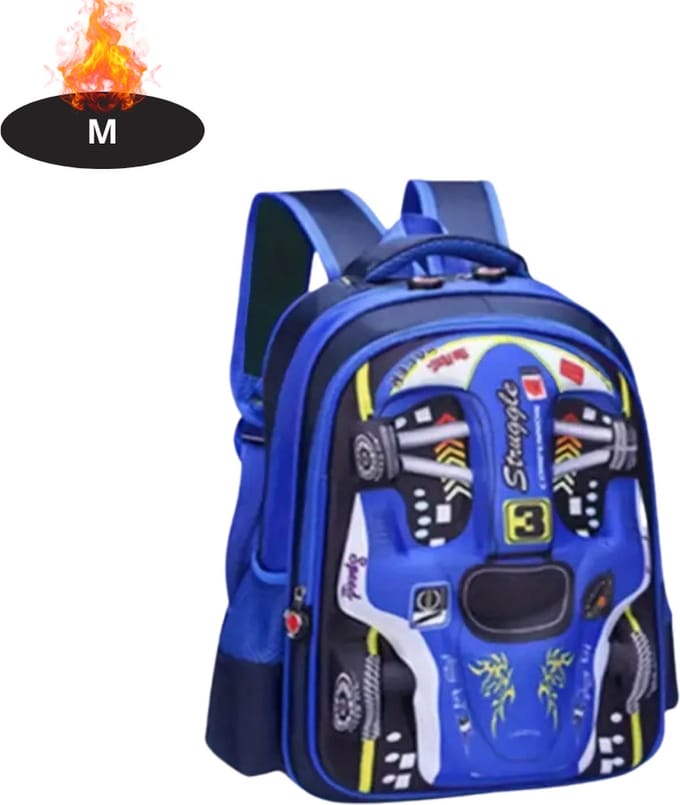 Nivard Kinder Rugzak - Jongen - Meisje - Schooltas - Backpack - Blauw - M