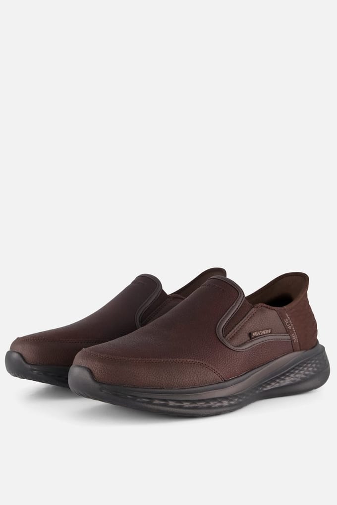 Skechers Slade - Cooper - Heren Instappers - Donkerbruin