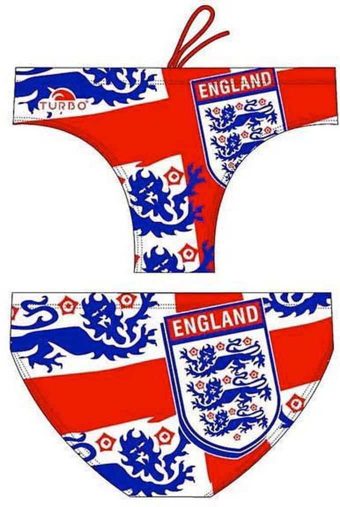 Turbo England Shield Zwemslip Rood,Blauw L Man
