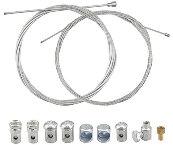 Universele rem- of koppelingskabel met 9 kabelklemmen - 2 meter
