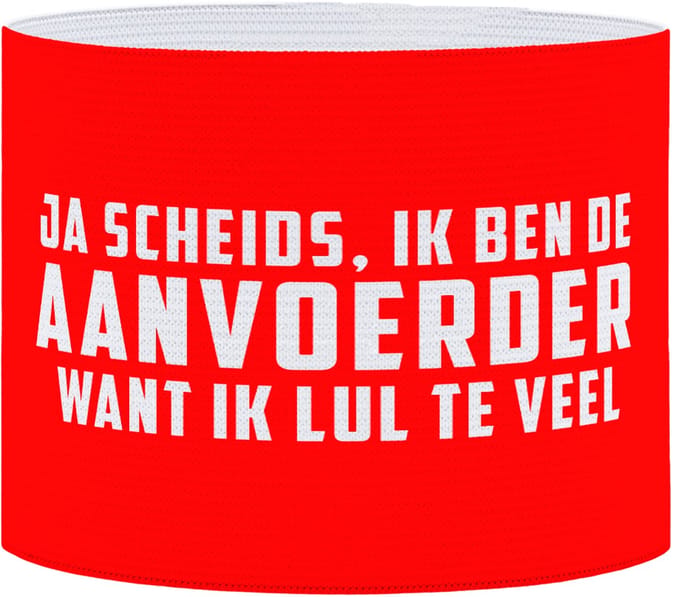 Aanvoerdersband "Ja Scheids | Rood" - Maat S