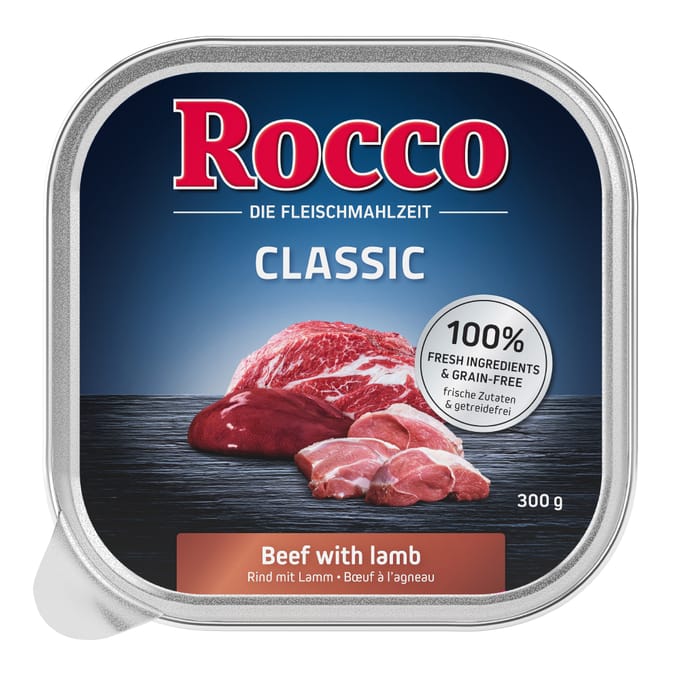9x300g Rund met Lam Rocco Hondenvoer