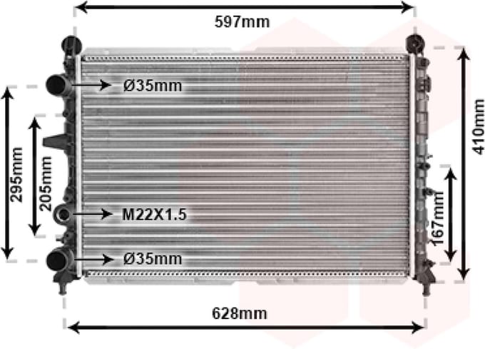 Van Wezel - RADIATOR VOOR ALFA ROMEO 145/146 930 1994-2001 82440263