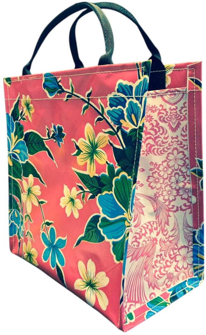 Atelier Du Baj Shopper van Mexicaans tafelzeil fortin pink