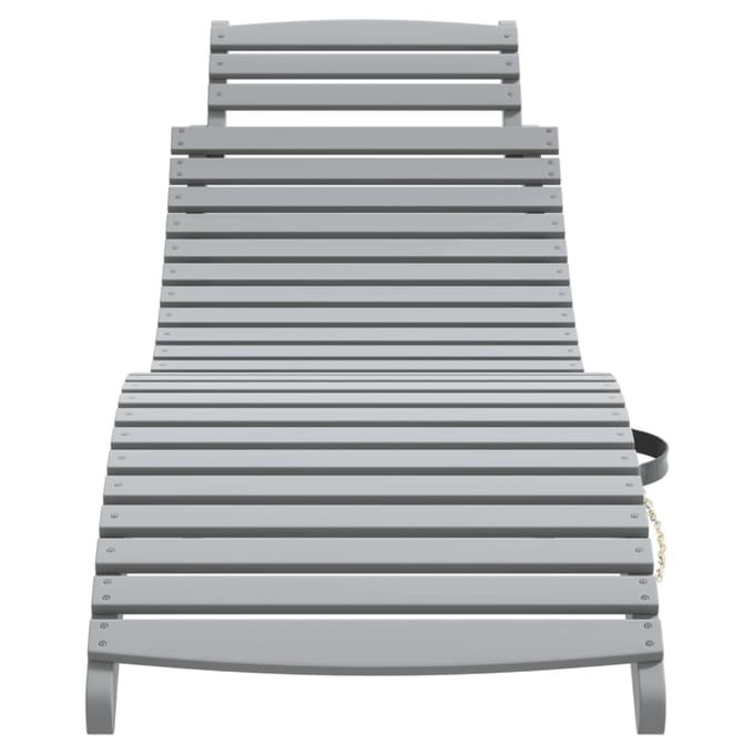 vidaXL - Ligbed - 184x55x64 - cm - massief - acaciahout - grijs