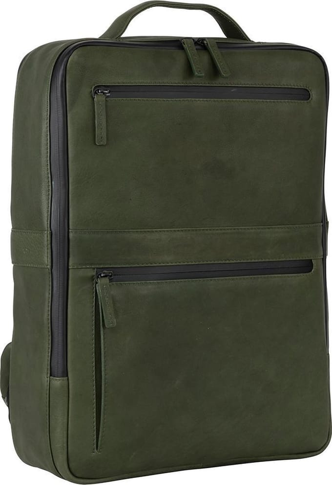 Leonhard Heyden Den Haag rugzak 15 inch - Olijf