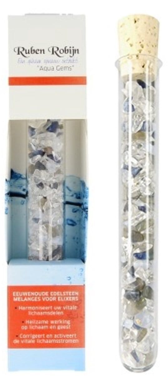 Succes & Verwondering large Aqua Gems edelsteenwand