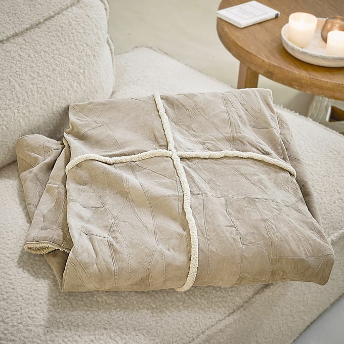 LOBERON Plaid Raminya crème