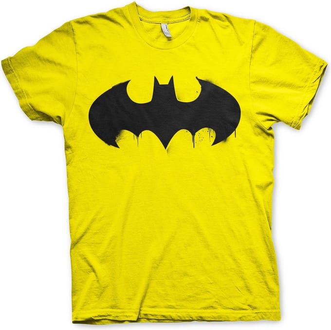 DC Comics Batman Heren Tshirt -3XL- Inked Logo Geel